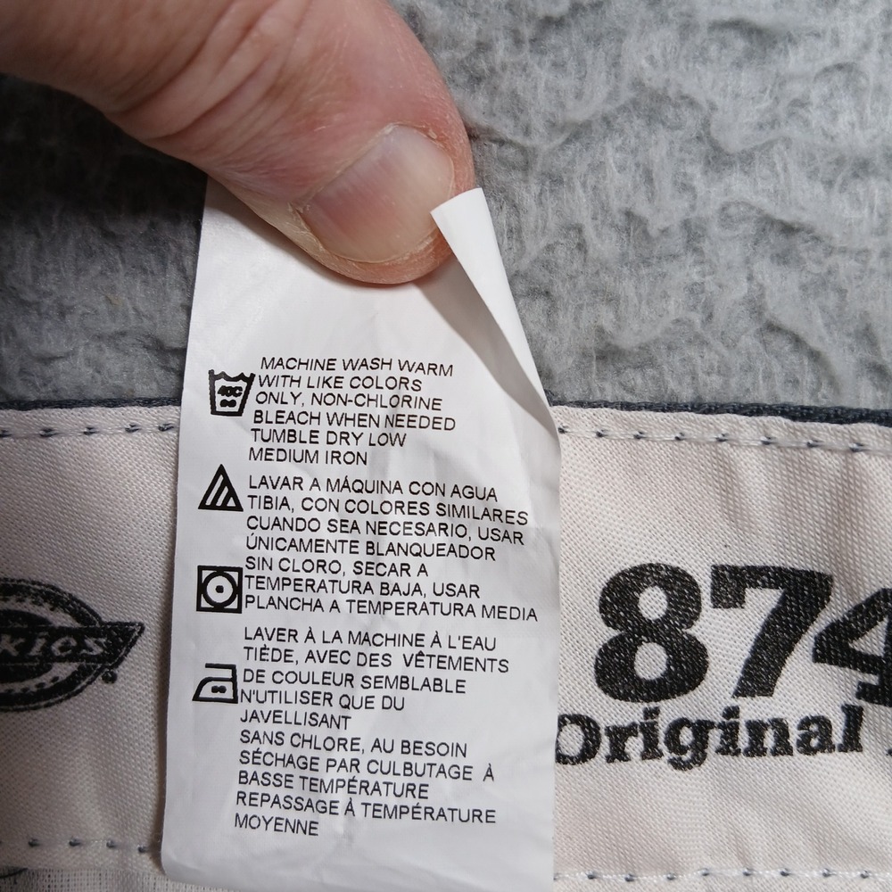 Dickies Men's 38x29 Gray Work Pants Original Fit 874 Style - Picture 7 of 9